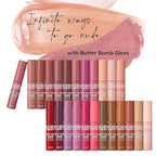 Ruby Kisses Lip Gloss Butter Bomb Gloss Non-Sticky Lip Gloss Vitamin E Natural Nude Lip Makeup - 7.8mL (0.26 US fl.oz) (Pillowtalk)