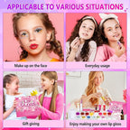 JCOOS Lip Gloss Making Kit, Lip Gloss Set for Teens Kids Tweens Girls Woman Lip Kit Fun DIY Lipgloss Making Kit, Make Your Own Lip Gloss Kit, Moisturizing Glitter Kids Gifts Stuff for Girls 10-12