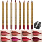 Lip Liner Pencil Set 8 Colors Professional Matte Long