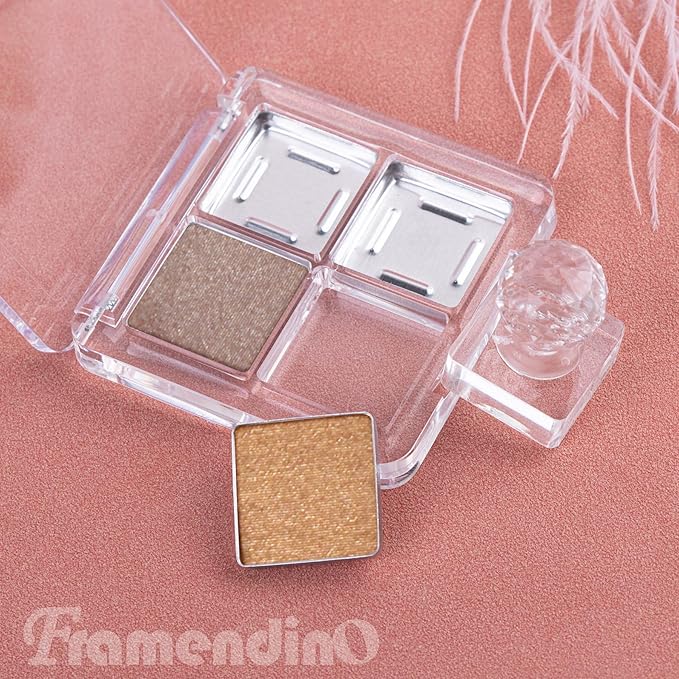 Framendino, 4 Sets Acrylic Empty Eye Shadow Pallet
