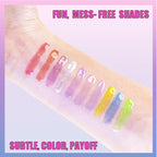 Care Bears 10 Piece Plant Based Lip Gloss, Girls Party Favors, First Makeup Set for Girl, Perfect for Parties, Sleepovers, and Birthday Gifts, Ages 3+, by Townley Girl