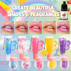 Jcoos Lip Gloss Making Kit 73PCS Lip Gloss Keychain Make Your Own Lip Gloss Kit, DIY Lip Gloss Making kit, Soap Making Kit for Kids, Make Your Own Soap Kit Soap Making Kit Science Kits for Kids Age