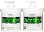 Advanced Clinicals Aloe Vera Lotion Skin Care Relief | Vitamin E Infused Hyaluronic Acid Moisturizer & Vitamin C Body Lotion For Women & Men Helps Improve Look Of Extremely Dry Skin, 16 Ounce, 2-Pack