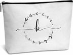 Monogram makeup bag letter toiletry