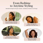 Kitsch Satin Heatless Curling Set – Heatless Curls Overnight with Hair Curler & 2 Satin Scrunchies – Hair Curlers to Sleep In for Overnight Curls – Overnight Blowout Rods – Sunset Tie Dye