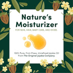 HobaCare Pure Jojoba Oil for Skin Care, Hair, Beard, Scalp Massage - 100% Unrefined Carrier Oil for Diluting Essential Oils - Natural, Hexane Free, Cruelty-Free, Long Shelf Life (16 oz)