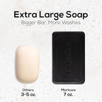 MARLOWE. No. 106 Charcoal Soap 7 oz (3 Bars) Body Bar Soap for Men, Cleansing, Purifying & Hydrating with Natural Extracts, Shea Butter, Olive Oil & Green Tea Extracts, Fresh Woodsy Scent