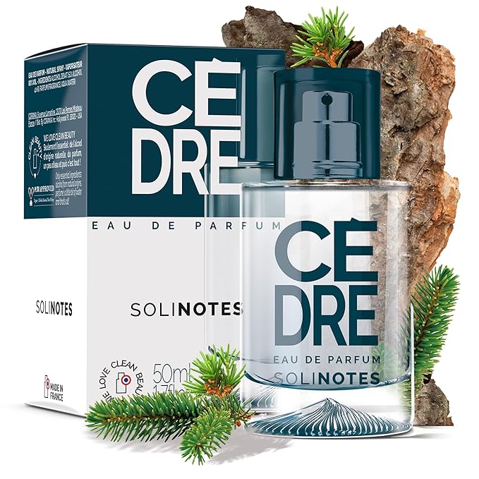 SOLINOTES Cedarwood Perfume for Men - Eau De Parfum | Refined Woody and Soothing Fragrance - Made in France - Vegan - 1.7 fl.oz