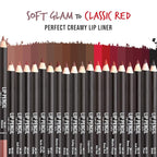 Professional Slim Lip Pencil, Creamy Soft Lip Liner, Smooth Long-Lasting Rich Lip Color, Natural Lip Makeup, Water-Resistant Lip Crayon (Natural)