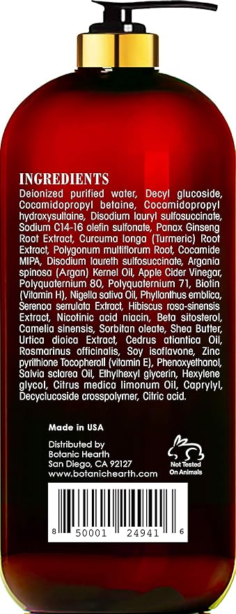 Botanic Hearth Apple Cider Vinegar Shampoo | Clarifying And Nourishing, Reduces Itchy Scalp, Dandruff & Frizz | Sulfate Free, For All Hair Types, Men And Women | 16 Fl Oz