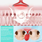 Red-Light-Therapy-for-Face and Neck, Face 𝖲 culpting Wand Facial Massager with 7 Color (Red)