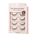 KISS The New Natural, False Eyelashes, 'Nude Blazer', 12 mm, Includes 4 Pairs Of Lashes, Contact Lens Friendly, Easy to Apply, Reusable Strip Lashes