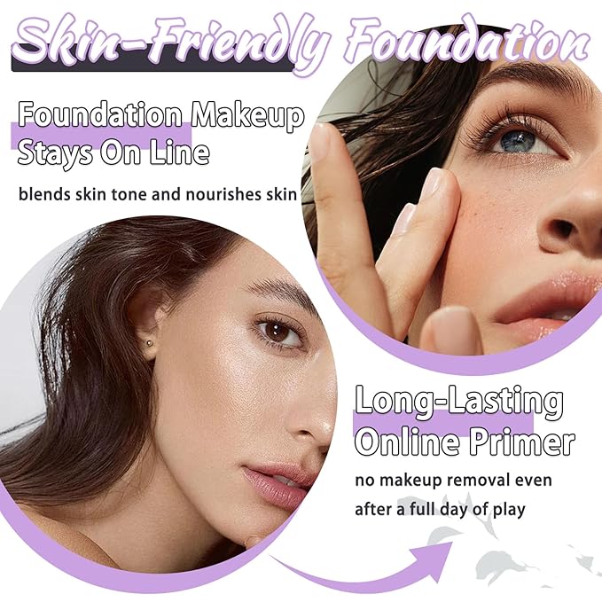 2PCS Tri-color Color Corrector Isolation Cream,One Step Color Correcting Foundation