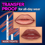 wet n wild Perfect Pout Lip Liner Stain, Long-Lasting Transfer-Proof Formula with Blade-Like Applicator for Precision & Full Lip Coverage, Vegan & Cruelty-Free - Nude Tights