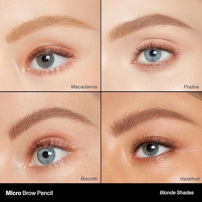 Morphe Micro Dual Eyebrow Pencil - Dual-Ended Brow Pencil Featuring a Retractable, Ultra-Precise, Pointed Tip - Richly Pigmented, Smooth-Gliding, Long-Lasting Wax Formula - Praline (0.003 oz)