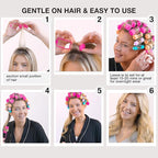 Conair Foam Hair Rollers - 48 Count, Assorted Colors - Heatless Curls, Overnight Curls, Foam Rollers with Storage Case