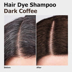 Hair Dye Shampoo, Gray Hair Coverage Dye Shampoo, Hair Color Shampoo for All Hair Types, Champu Para Canas, Suitable for Home and Salon (Dark Coffee)