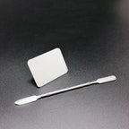 Makeup Spatula Set Stainless Steel, Make Up Tools Mini Mixing Tray with Finger Ring, Makeup Paint Palette, Pack of 2