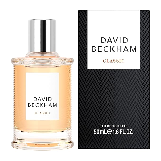 David Beckham Classic Eau de Toilette 1.6 fl oz (Pack of 1), Notes of Lime, Mint, and Amber, Men's Fragrance, Long Lasting, Everyday Fragrance, Travel Size