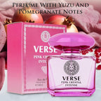 Verse Pink Crystal Intense for Women 3.4 fl Oz - Fruity & Floral Scents of Raspberry, Peony, Magnolia & Lotus Flowers - Base Notes of Amber, Vibrant Musk & Deep Mahogany Wood - Elegant 100ml Bottle