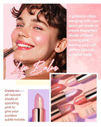 Glimmer Balm, Tinted Lip Balm Long Lasting PH Lipstick, Color Changing Lipstick Natural Chapstick, Glitter Pink Shade Lipstick (Rainbow)