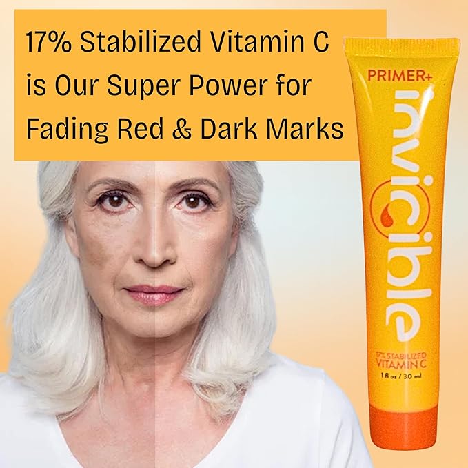 5 in 1 Primer For Face Before Makeup | 17% Vitamin C | All Day Grip | Dark Spot Corrector | Silky Matt Finish | Chemical Free | Vegan | All Skin Types | Made in America | 1fl oz