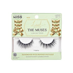 KISS Lash Couture The Muses Collection False Eyelashes - Legacy, Black, Rounded, Doe-Eyed, Refined Faux Silk, Contact Lens Friendly, Pliable Band, Comfortable, Reusable, Cruelty Free, Vegan | 1 Pair