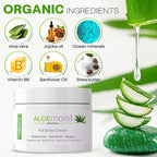 Organic Aloe Vera Lotion - Face & Body Moisturizing Cream with Natural Aloe Vera, Vitamin E Oil, Vitamin C, Retinol Cream, Shea Butter – Anti Aging Face Moisturizer for Women, Dry Skin (8 oz - 2pk)