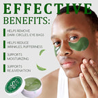Under Eye Patches, Eye Masks, 30 Pairs Collagen Patches for Nourish Firming Repair for Fine Lines, Wrinkles, Dark Circles Bags Eye Treatment, Improve Lines Puffiness for men women (Green Tea)