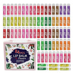84 Pack Natural Lip Balm Bulk with Vitamin E and Coconut Oil - Moisturizing, Soothing, and Repairing Dry and Chapped Lips - 14 Flavors - Non-GMO