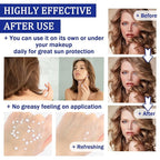 Face Sunscreen SPF 50+ PA+++,No Sticky Tinted Sunscreen for Face,Lightweight Long Lasting Travel Size Sunscreen Cream,Waterproof Face Moisturizer Hydrating Facial Sunscreen Lotion for Women Men