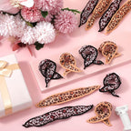 Bememo 40 Pieces Soft Curlers Hair Rollers Pillow Rollers for Hair Satin Sponge Curlers to Sleep in Overnight Heatless No Heat for Long Short Foam Rag Large Styling Tools(Leopard)