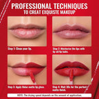 Oulac Red Matte Lipstick for Women, Classic Red Lip Stain Long Lasting Waterproof, No Transfer, Creamy High Pigmented Formula with Rose Oil, Vegan & Cruelty-Free, M02