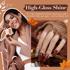 AZUREBEAUTY Gel Nail Polish Set - Nude Brown Fall Series 10ML 6 Colors Classic Gel Polish Popular Nail Art Colors Soak Off U V LED Nail Polish Gel Art Design DIY Salon