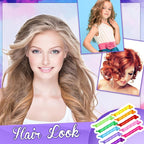 Yilloog 40 Pieces Hair Curlers Kit Heatless Spiral Curlers Tools with 2 Styling Hooks and 1 Storage Bag Multicolor Magic Curls Rollers for Women Long Medium Short Hair Classic Style