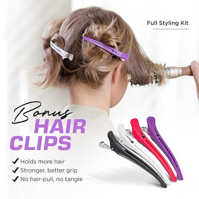 Fagaci Small Round Brush with Natural Boar Bristle for Blow Drying, Hair Styling, and Volume | Nano Technology Ceramic + Ionic for Healthy Hair