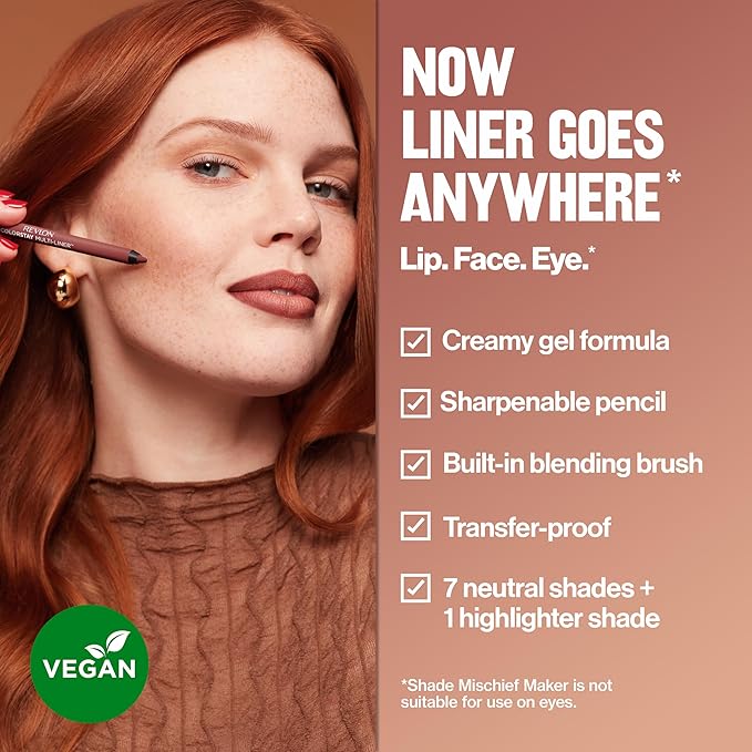 Revlon ColorStay Multi-Liner, Creamy Formula, Multiuse For Lips, Eyes & Face, Precision Brush for Easy Blending, 010 Mischief Maker