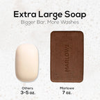 MARLOWE. No. 109 Coffee Bar Soap 7 oz (6 Bars) – Exfoliating Body Scrub for Men with Natural Extracts, Caffeine, Coffee Bean & Cocoa Butter – Energizing Fresh Brewed Scent
