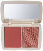COVER FX Monochromatic Powder Blush Duo - Spiced Cinnamon: Terracotta Flush - Matte + Shimmer Finish - Create Custom, High Impact Color