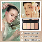 6 Colors Correcting Concealer Cream Contour Palette,Long Lasting Concealer Cream Makeup Palettes with Concealer Brush,Multi-purpose Contouring Liquid Foundation Makeup Kit