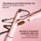 Covergirl Clean Fresh Brow Filler Pomade, 500 Medium Brown, Eyebrow Pencil, Ultra-Precise Tip, Creamy Formula, Highly Pigmented, Soft Matte Finish, Vegan Formula, 0.007oz