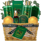 Bath & Body Gift Basket for Mothers Day - 10-Piece Eucalyptus Luxury Spa Set for Women & Men, Relaxation, Aromatherapy Ideal for Christmas, Father’s Day, Birthday with Shower Gel & More for Her & Him