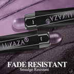 Purple Eyeshadow Stick Makeup 6PCS Set, Metallic Shimmer Matte Cream Eye Shadow Palette Brightener Pencil Crayon - BLUEBERRY