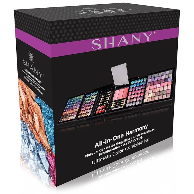 SHANY All In One Harmony Makeup Set - Ultimate Color Combination - Eyeshadows, Blush Powder, Lip-gloss Lipstick, Mini Makeup brushes, Makeup applicators, HOLIDAY GIFT IDEA - New Edition