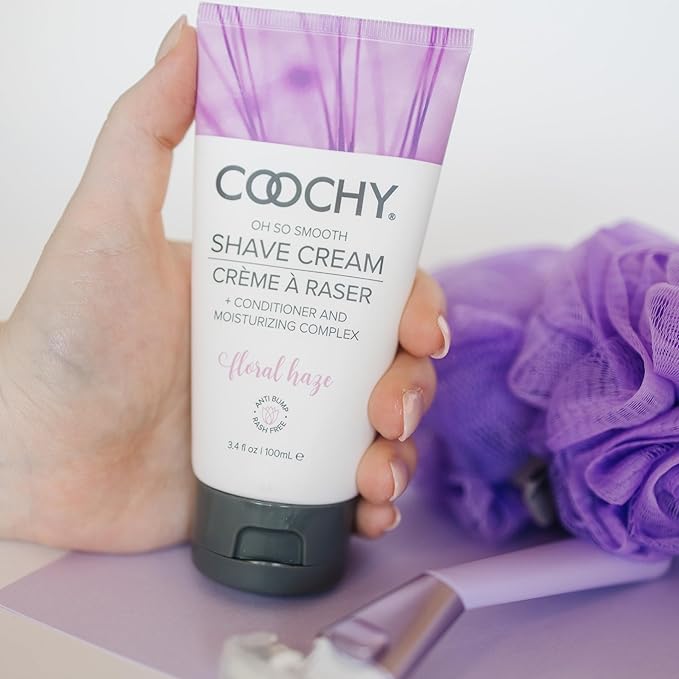 Coochy Intimate Shaving Cream | Shave Conditioner & Moisturizer for Face & Body | Ideal for Sensitive Skin Care, Anti-Bump | Floral Haze, 3.4 oz