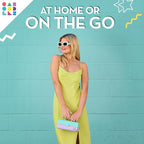 Caboodles Pretty in Petite Makeup Box, Hard Plastic Organizer Box, 2 Swivel Trays, Fashion Mirror, Secure Latch for Safe Travel