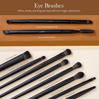 Makeup Brushes Set Jessup Make up Brushes 14Pcs Black Kabuki Foundation Eyeshadow Contour Concealer Powder Eyeliner Crease Eyebrow Blending Brush, T336