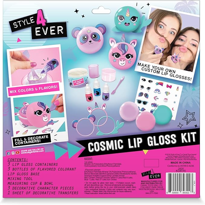 Canal Toys Style 4 Ever Cosmic Lip Gloss Kit, Multicolor