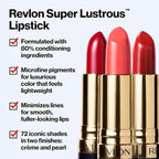 Revlon Super Lustrous Lipstick, Creamy Formula For Soft, Fuller-Looking Lips, Moisturized Feel, 028 Cherry Blossom, 0.15 oz