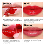 Peel Off Lip Tint, Wipe-On Colour Liquid Lipsticks, Tattoo Lip Glaze, Matte High Pigment Long Wear Waterproof Lip Contour Stain Non Smudge Transfer Proof Tear-off Lip Gross (#06, 0.12 floz)